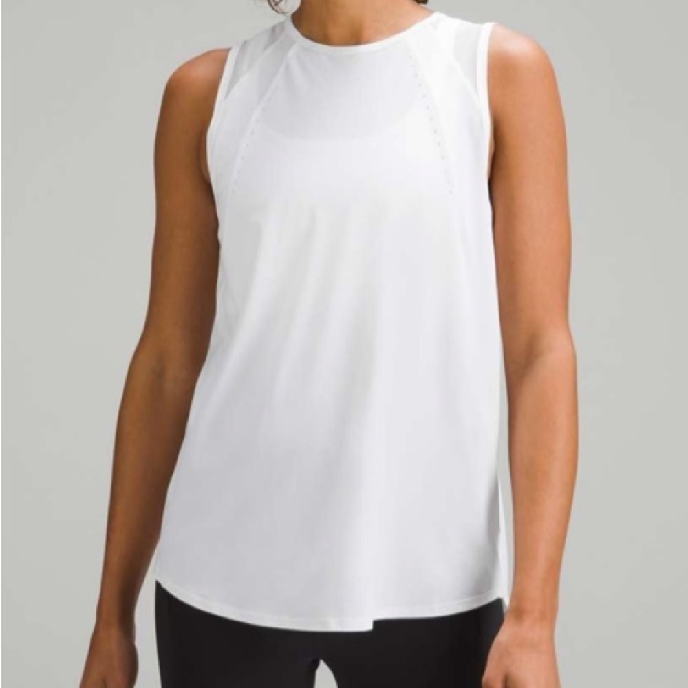 Lululemon Sculpt white tank top